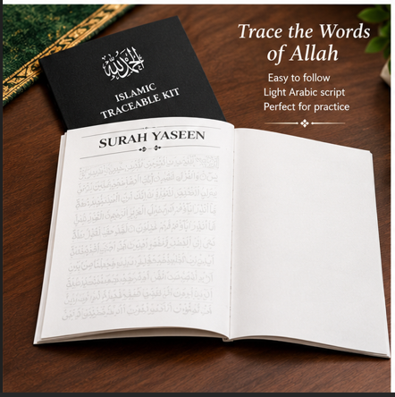 Islamic Traceable Kit (Set of 4) | Surah Yaseen Tracing Booklets | Quran Learning Gift Set